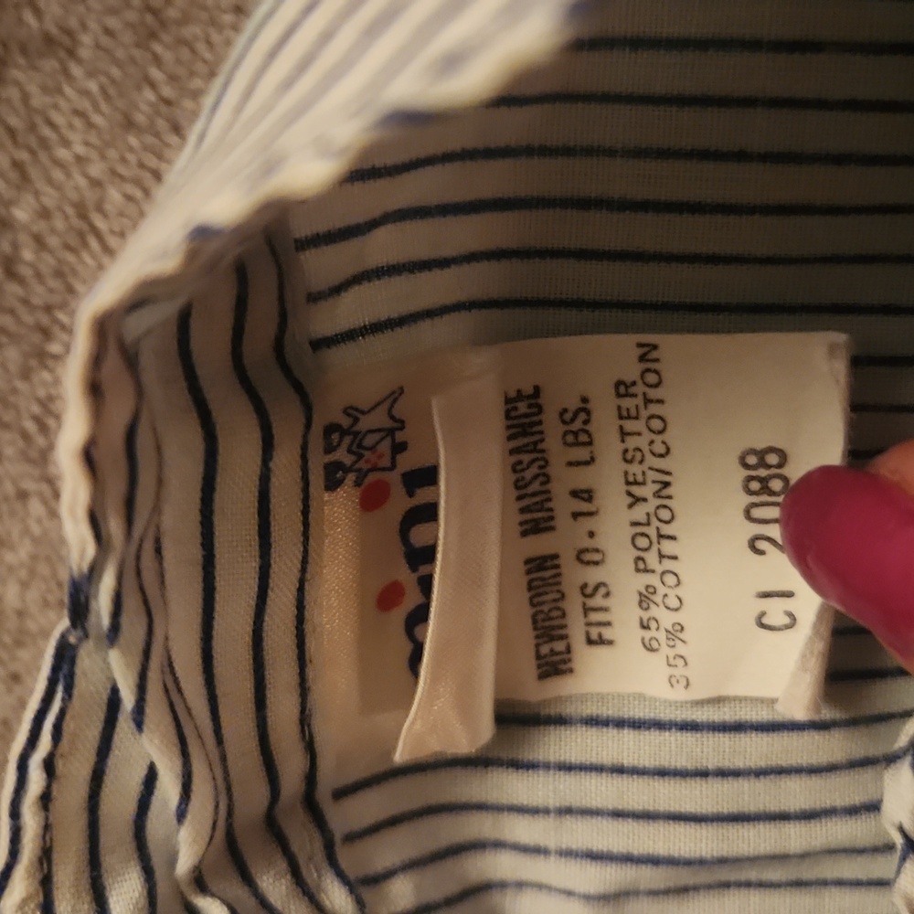 M27 Slugger baby shirt Striped with baseball player L'il Star & Red Accents - Picture 4 of 7